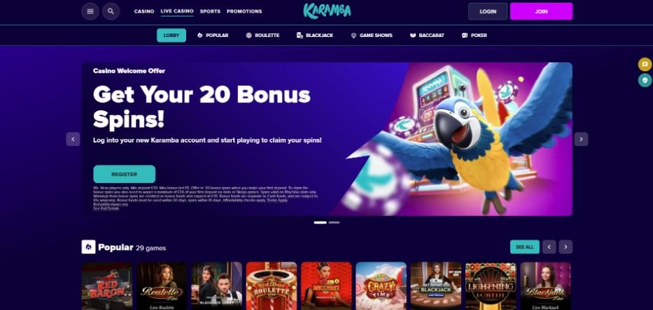 Karamba Casino - Trustly Casinos