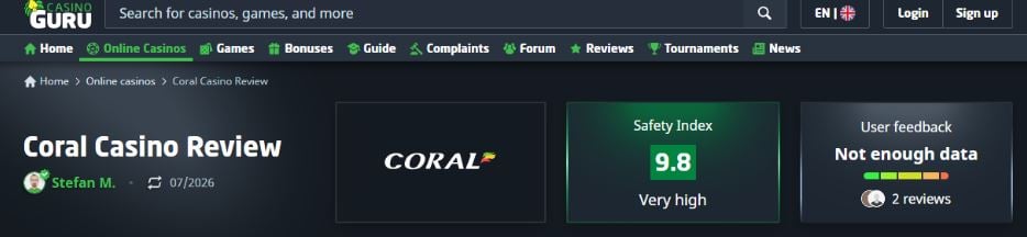 Coral Casino Review