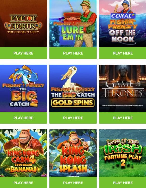 Coral Casino Eligible Games & Restricted Titles