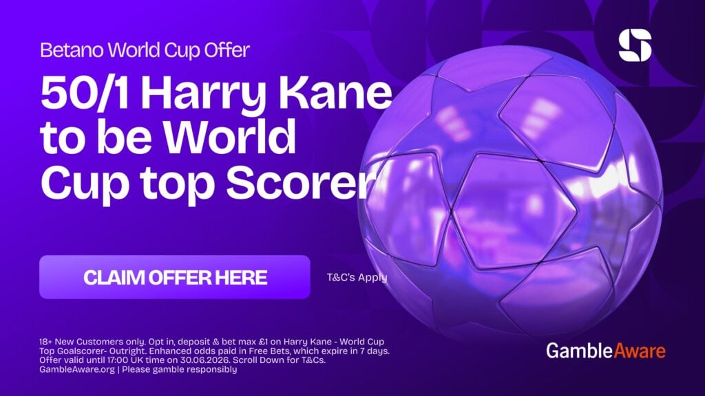 Betano World Cup Offer: 50/1 Harry Kane to be World Cup Top Scorer