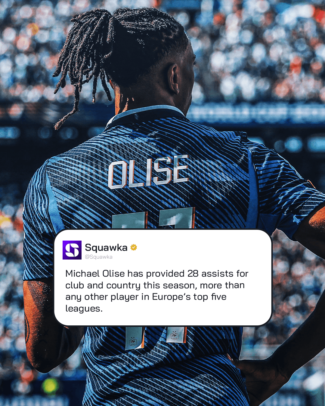 olise 28 assists voor club en land dit jaar