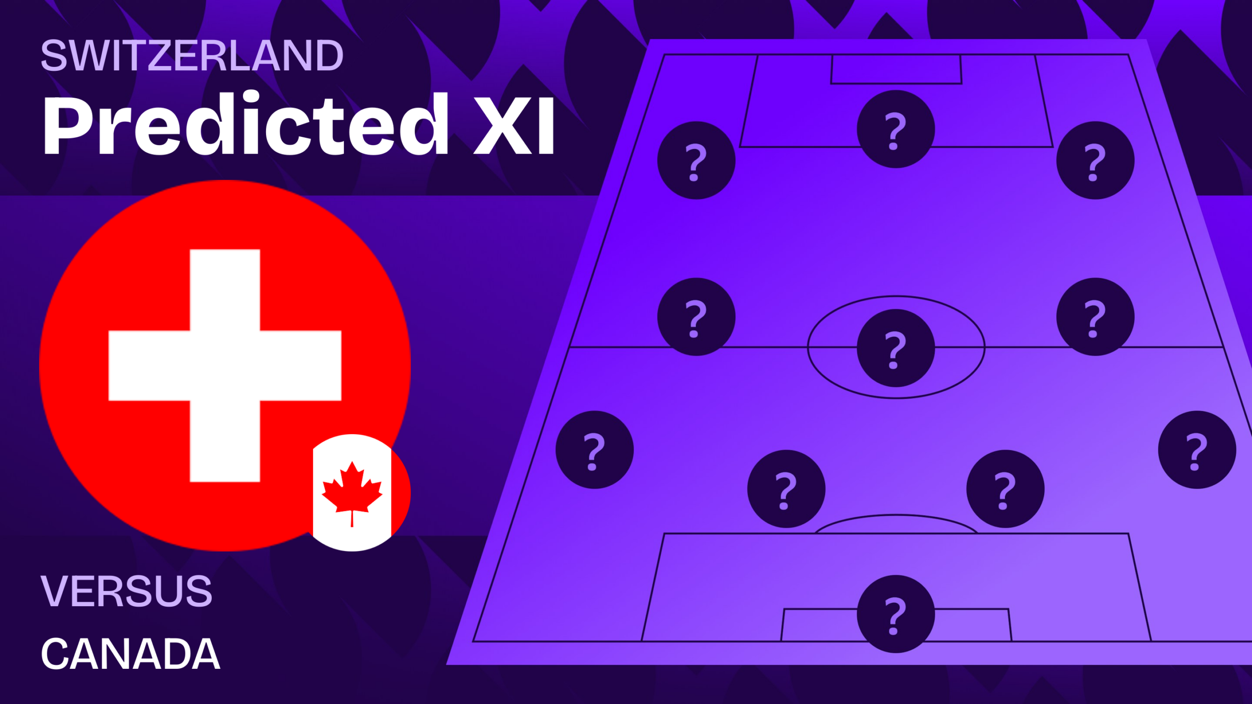 Switzerland vs Canada team news and confirmed XIs