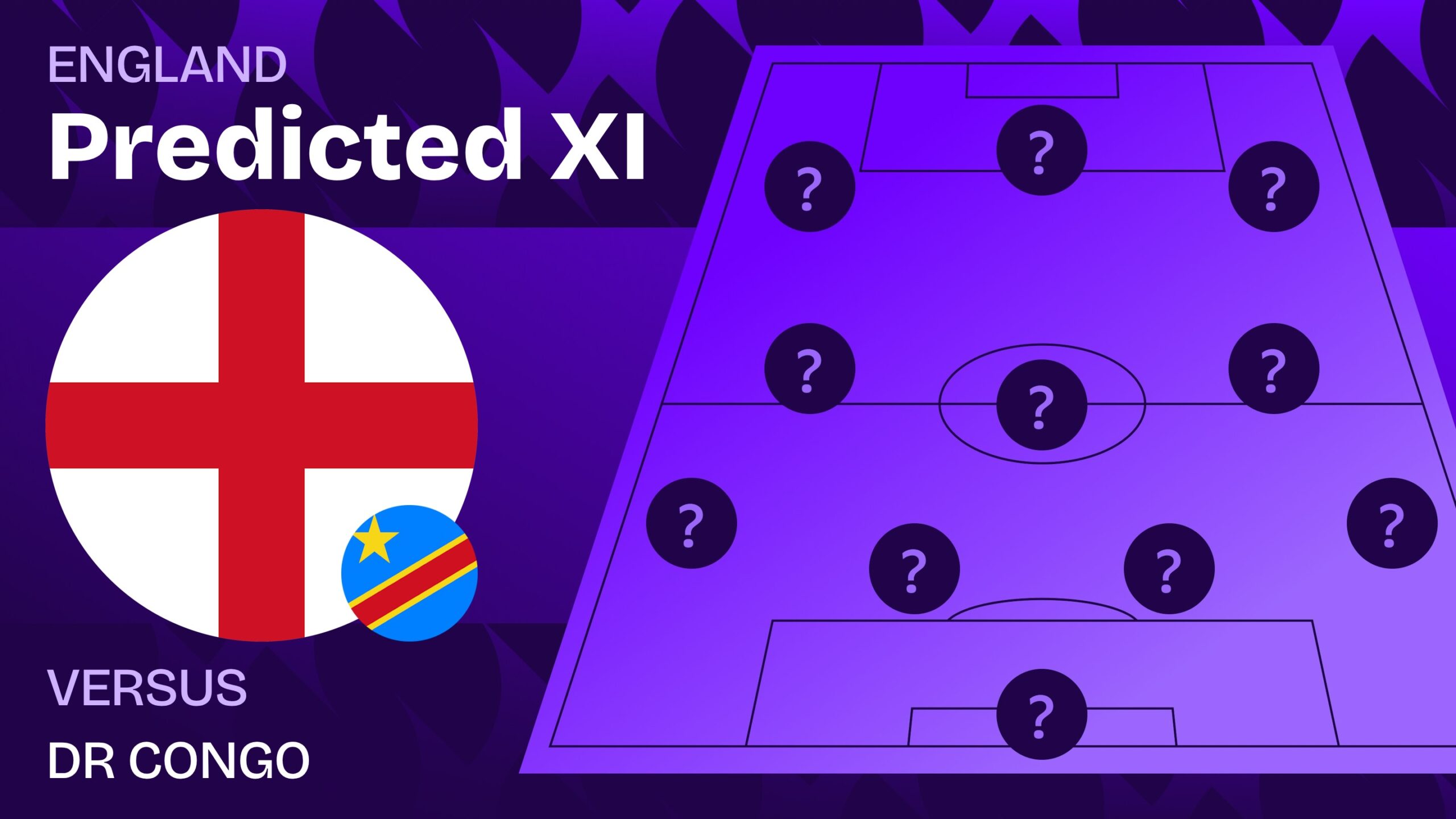 England vs DR Congo team news and confirmed lineups