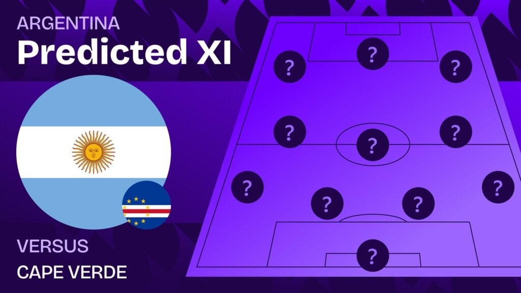 Argentina vs Cape Verde team news and predicted lineups