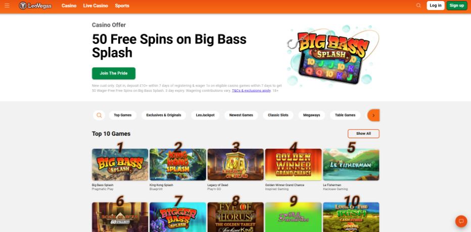 LeoVegas Casino Minimum Deposit Casinos