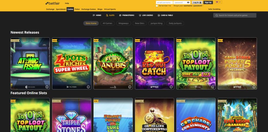 Betfair Casino - £10 Deposit Bonus Offers