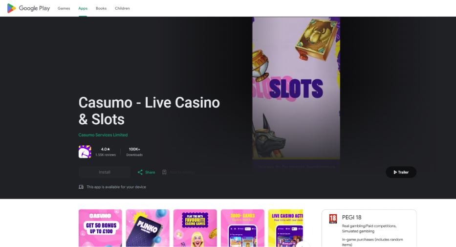 Best for Mobile Gaming Casumo Casino