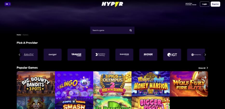 Hyper Casino - Best New Visa UK Casino