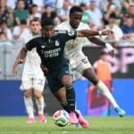 Real Madrid forward Endrick in pre-season action against Ferencvaros