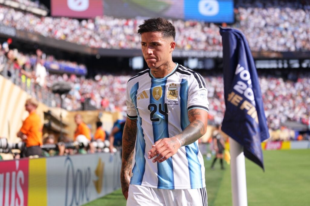 Argentina midfielder and rumoured Manchester City target Enzo Fernandez during the 2026 World Cup final