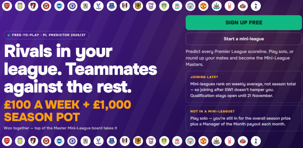 Pat’s Naps: Scoop prizes in this new Premier League predictor game