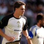 Juventus winger Kenan Yildiz in pre-season training.