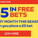 Sky Bet Season Long Offer: Bet £5 Get £5 Free Bet Every Month