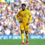 Brighton midfielder and Manchester United target Carlos Baleba in action for the Seagulls in the 2025/26 Premier League season.