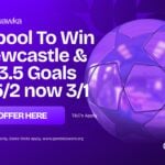 Midnite offer – Squawka Special – Newcastle v Liverpool – Liverpool To Win & Over 3.5 Goals was 5/2 now 3/1