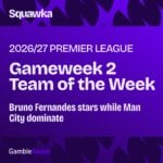 Premier League TOTW Gameweek 2: Bruno Fernandes stars while Man City dominate