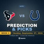 Houston Texans vs Indianapolis Colts prediction, picks and odds for Week 3 of the 2026 NFL season
