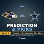 Baltimore Ravens vs Dallas Cowboys prediction, picks and odds for Week 3 of the 2026 NFL season