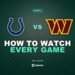 How to watch Indianapolis Colts vs Washington Commanders live in the UK on DAZN in Week 4 of the 2026 NFL season