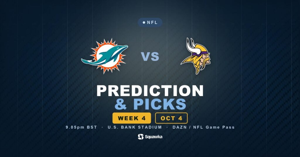 Miami Dolphins vs Minnesota Vikings prediction, picks and odds for Week 4 of the 2026 NFL season