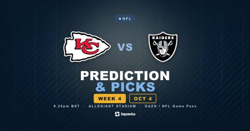 Kansas City Chiefs vs Las Vegas Raiders prediction, picks and odds for Week 4 of the 2026 NFL season