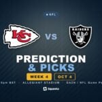 Kansas City Chiefs vs Las Vegas Raiders prediction, picks and odds for Week 4 of the 2026 NFL season