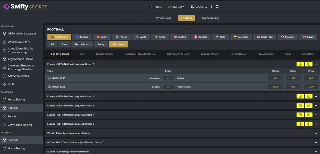 swifty sports football betting