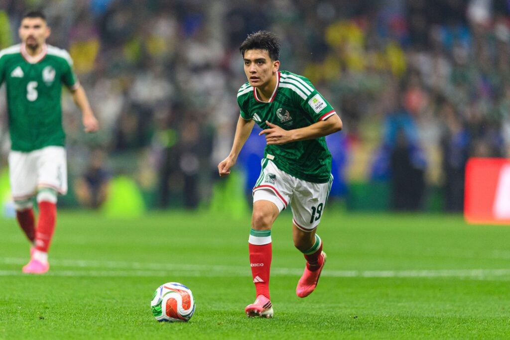 Mexico midfielder Gilberto Mora in action at the 2026 World Cup