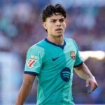 Xavi Espart in La Liga action for Barcelona against Levante