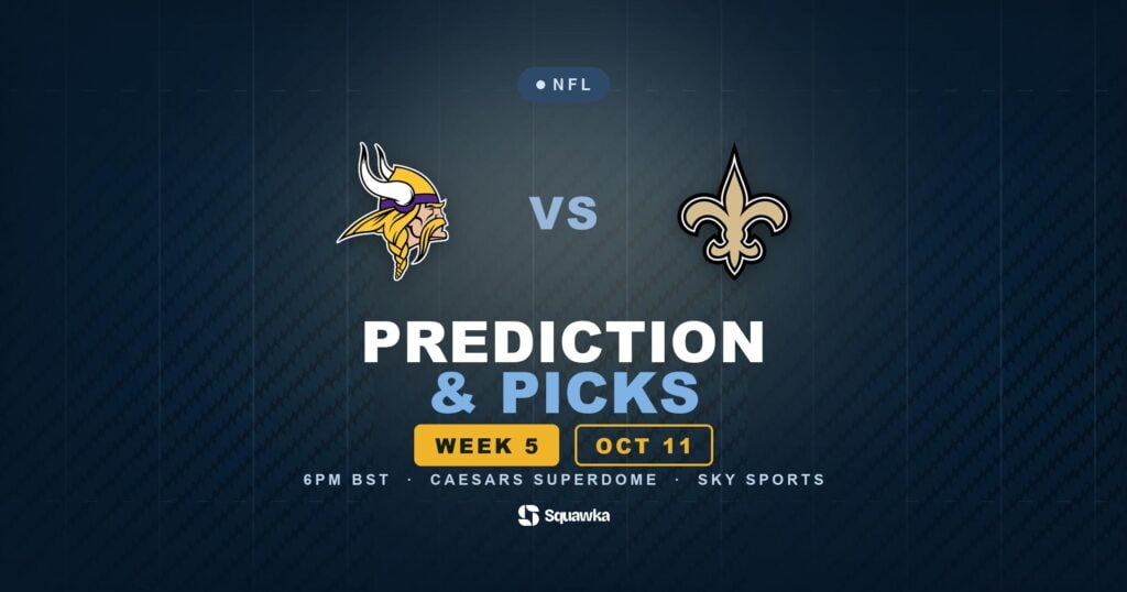 Minnesota Vikings vs New Orleans Saints prediction, picks and odds for Week 5 of the 2026 NFL season