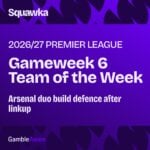 Premier League TOTW Gameweek 6: Arsenal duo build defence after linkup