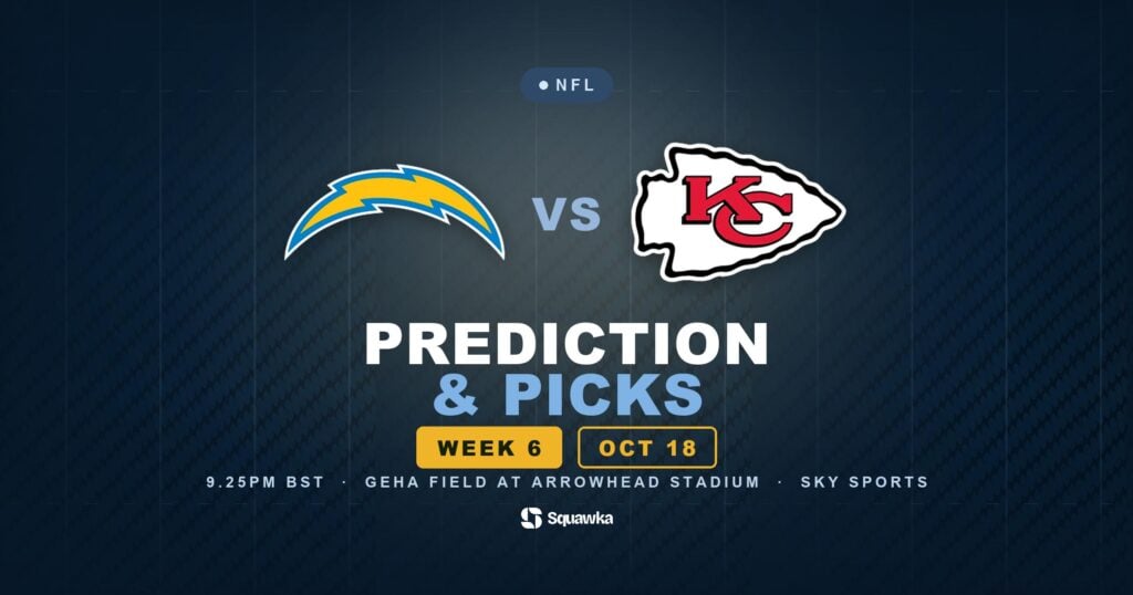 Los Angeles Chargers vs Kansas City Chiefs prediction, picks and odds for Week 6 of the 2026 NFL season