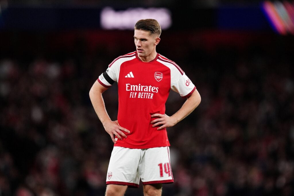 Viktor Gyokeres looks on during Arsenal's Champions League win over Lille