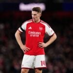 Viktor Gyokeres looks on during Arsenal's Champions League win over Lille