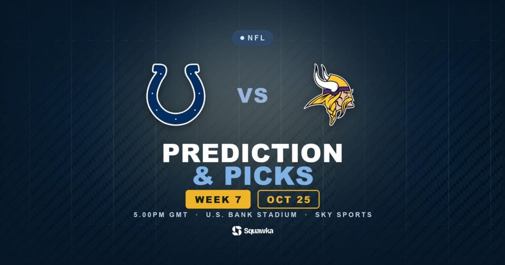 Indianapolis Colts vs Minnesota Vikings prediction, picks and odds for Week 7 of the 2026 NFL season