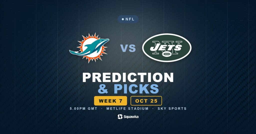 Miami Dolphins vs New York Jets prediction, picks and odds for Week 7 of the 2026 NFL season
