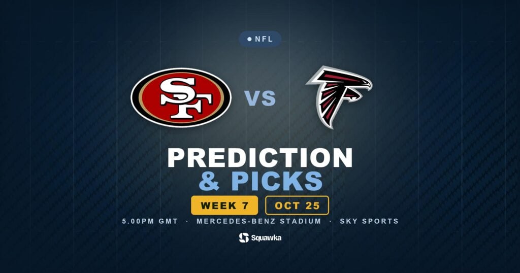 San Francisco 49ers vs Atlanta Falcons prediction, picks and odds for Week 7 of the 2026 NFL season