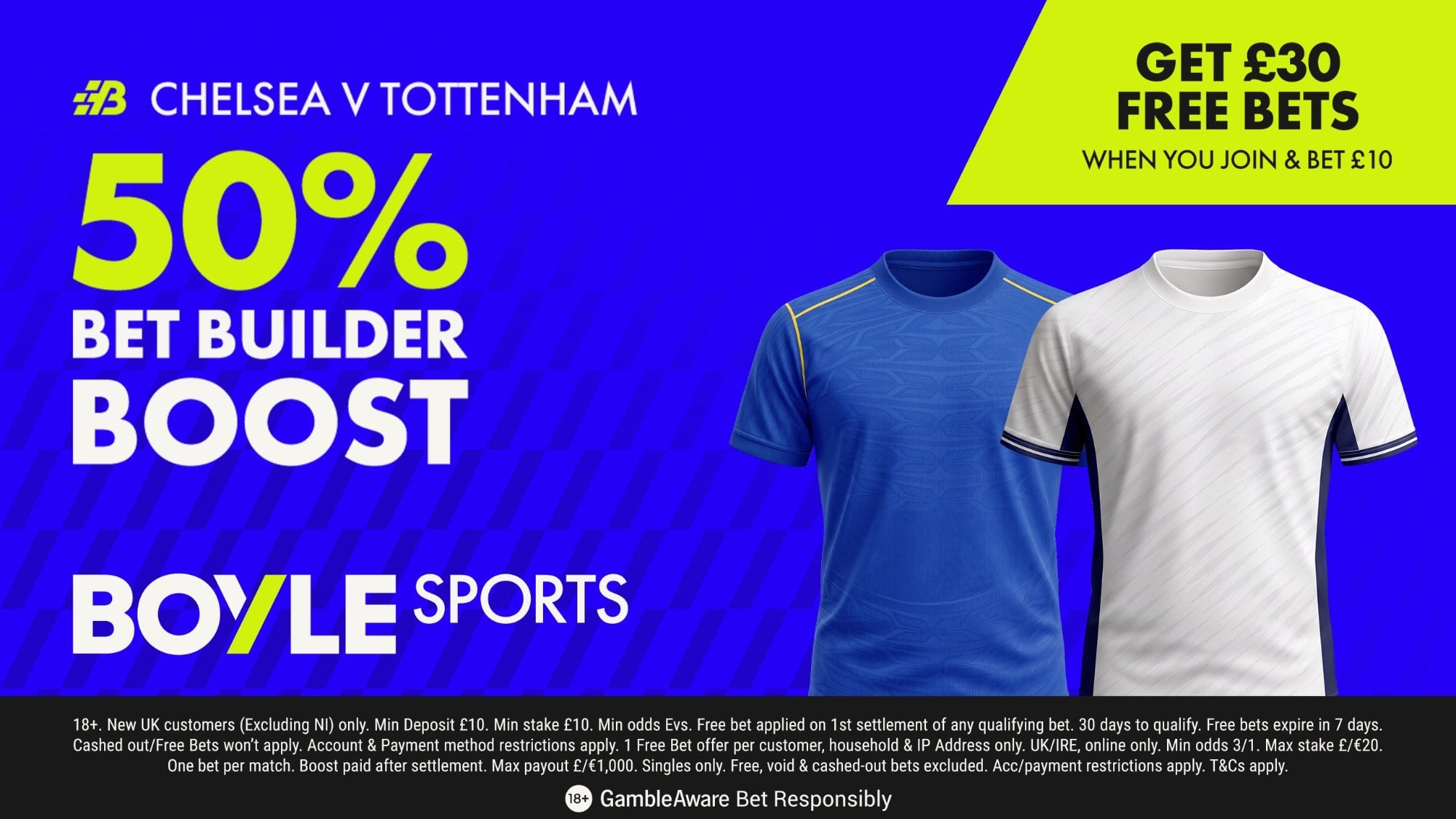BoyleSports Chelsea vs Tottenham Offer Today: Bet £10 Get £30