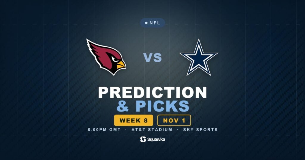 Arizona Cardinals vs Dallas Cowboys prediction, picks and odds for Week 8 of the 2026 NFL season