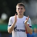 Everton loanee Jonjoe Kenny claps fans after a pre-season game for Schalke