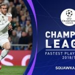 The fastest Champions League players for 2018/19 have been revealed.