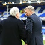 Potential next Everton manager David Moyes with club chairman Bill Kenwright