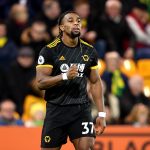 Adama Traore celebrates in his side's victory at Carrow Road.