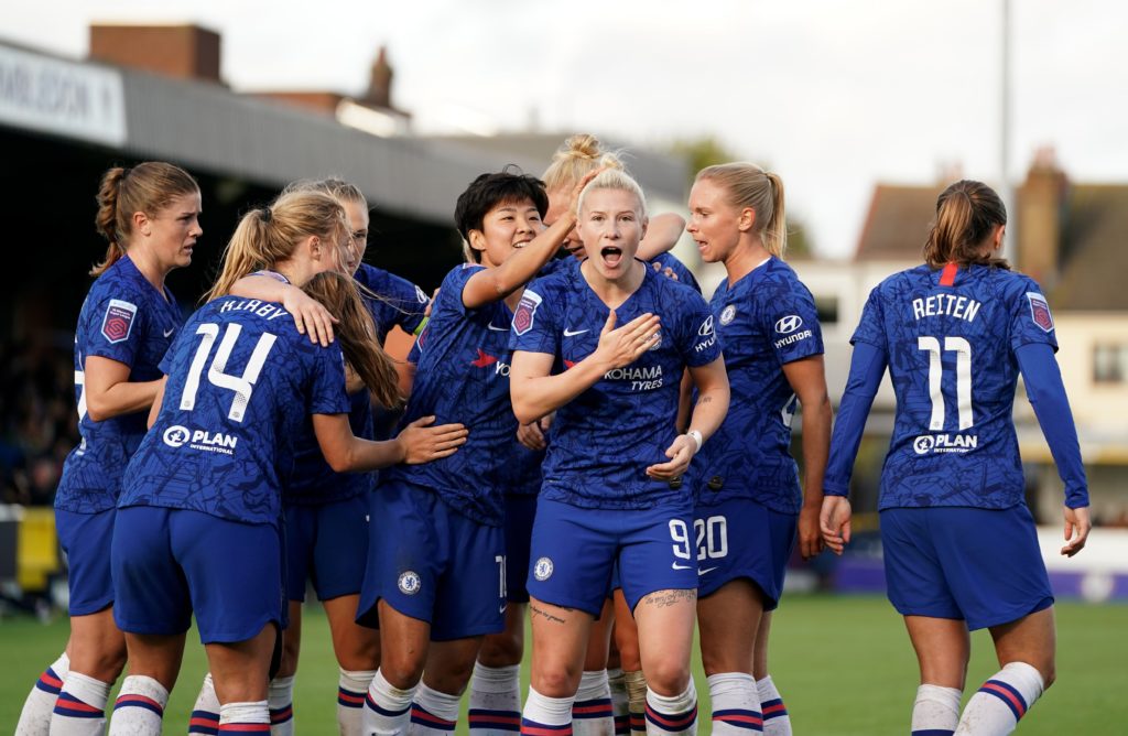 Chelsea womens team celebrate