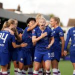 Chelsea womens team celebrate