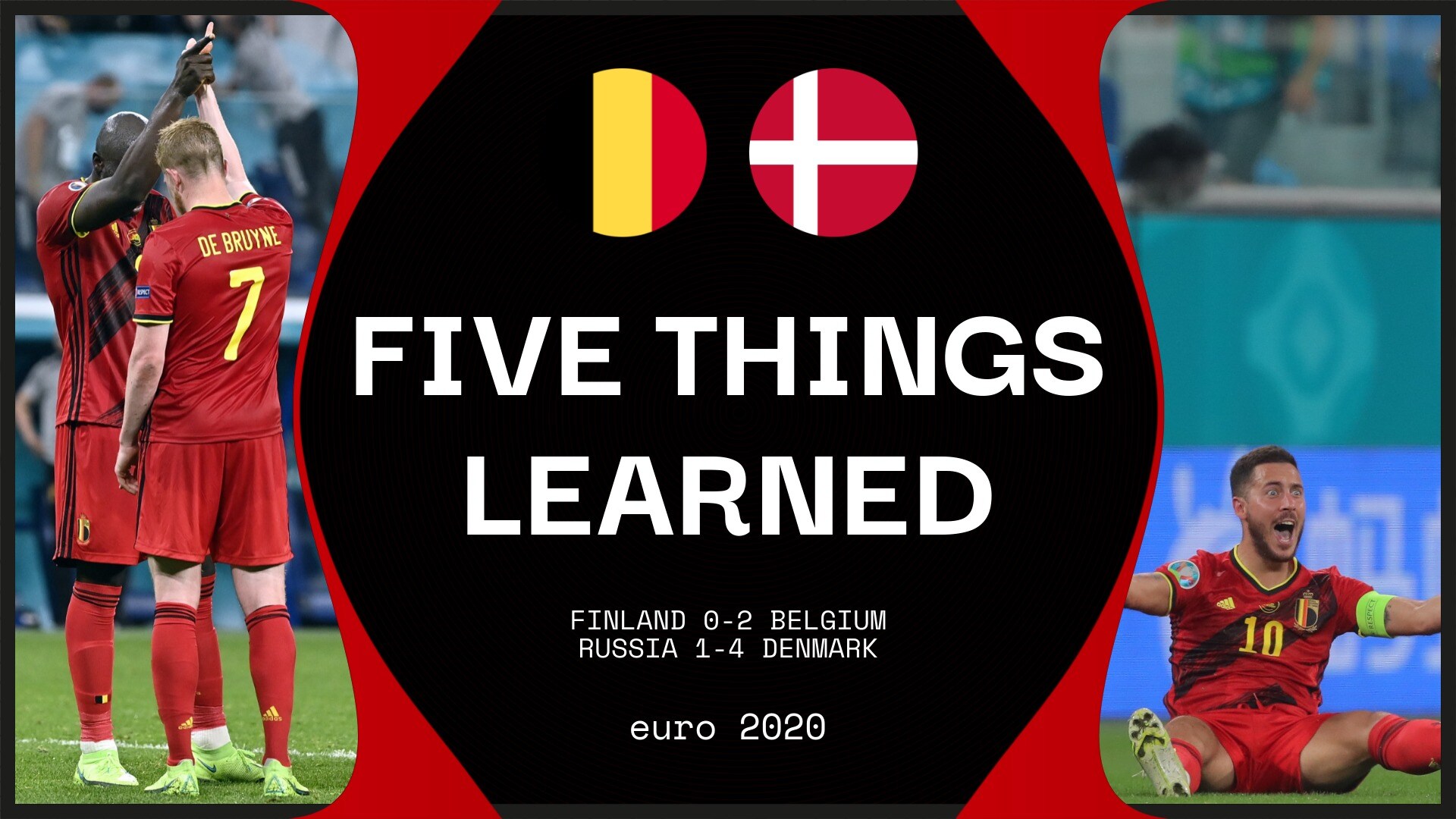 Finland 0-2 Belgium and Russia 1-4 Denmark: Five things ...