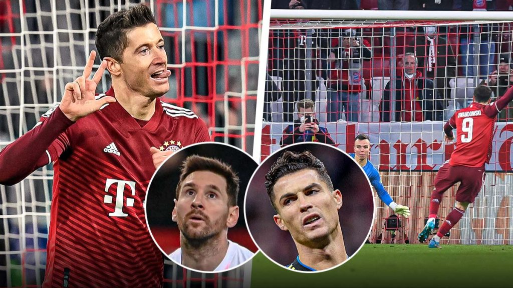 Robert Lewandowski is gunning for the 2022 Ballon d'Or as he joins Ronaldo and Messi in exclusive UCL club