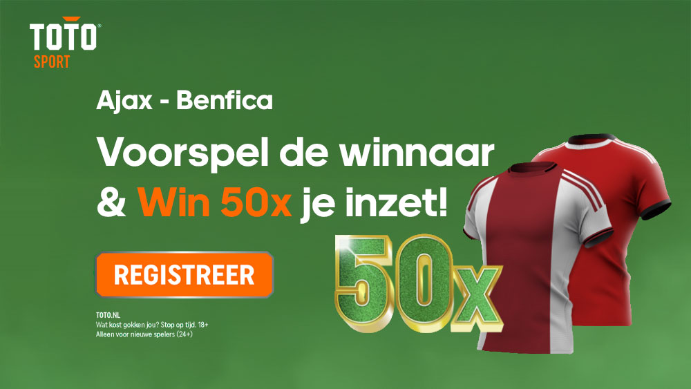 ajax benfica wedden bij toto