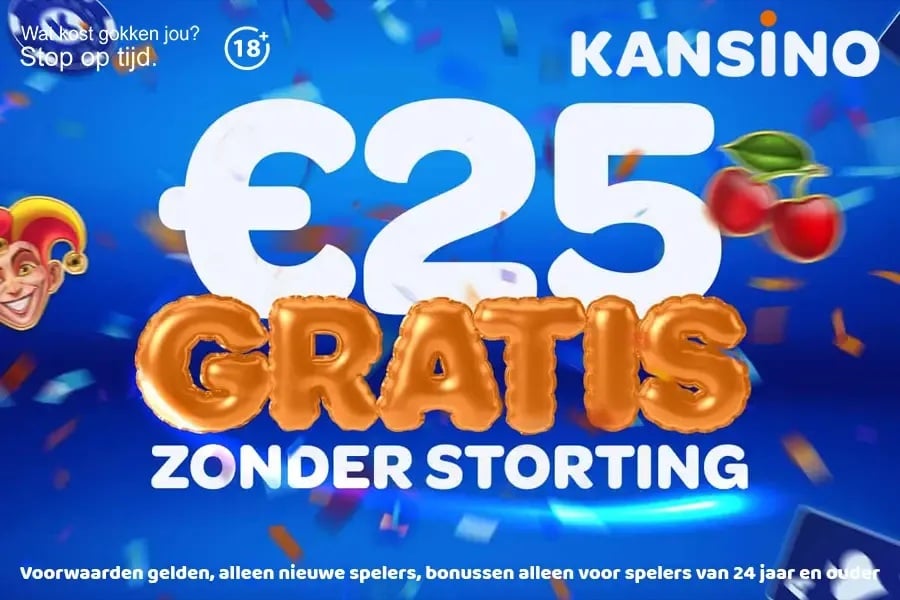 Kansino - ontvang €25 gratis en stort veilig tegoed bij via Wero
