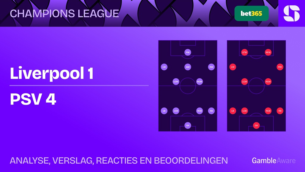 psv vernedert liverpool champions league analyse statistieken cijfers reacties